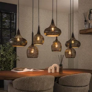 Goldberg 7-lichts Hanglamp Zwart